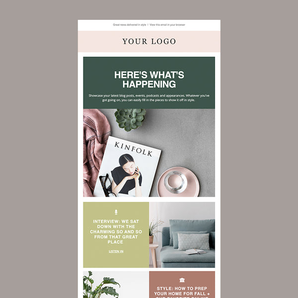 Colorblock Email Template for Bloggers