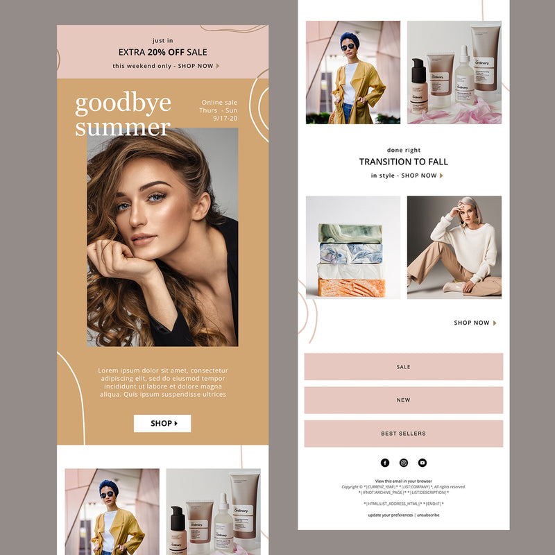 klaviyo email template customizable
