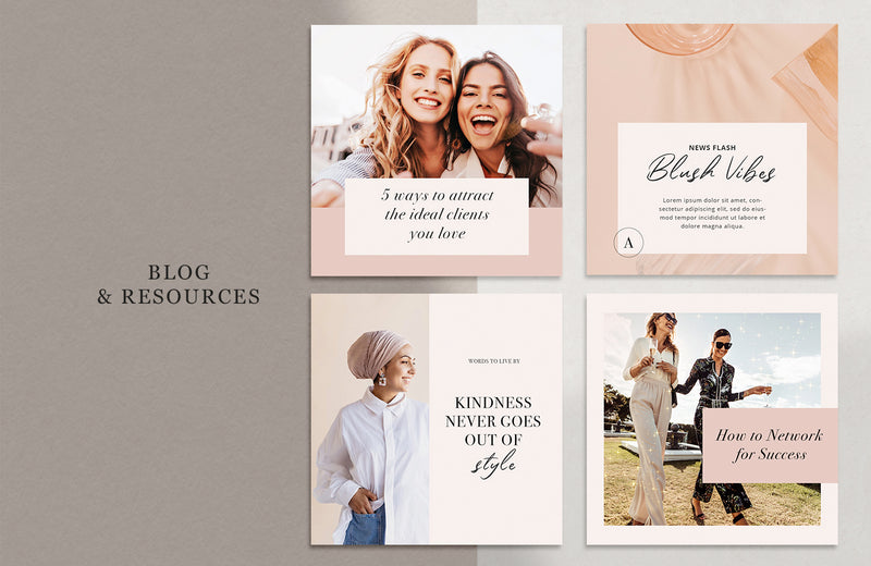 Blush Vibes Instagram Template Pack