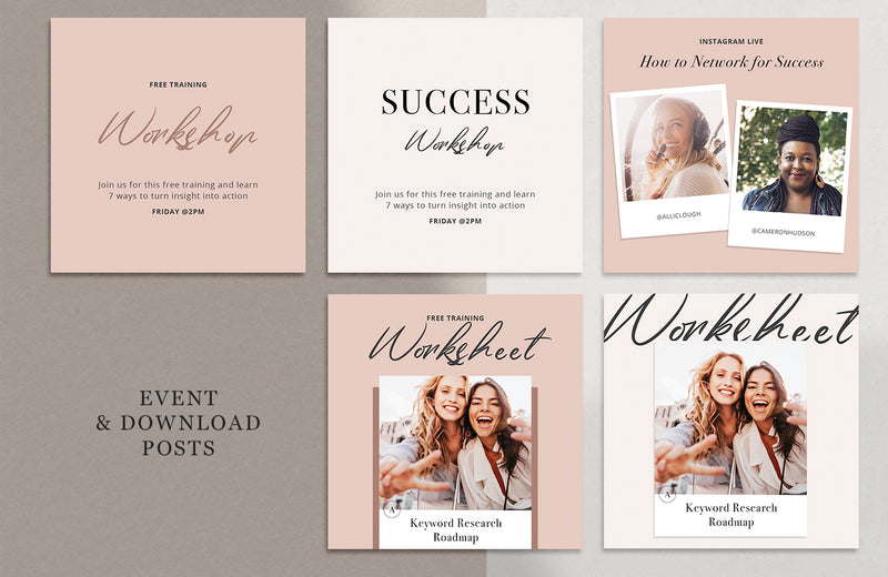 Blush Vibes Instagram Template Pack