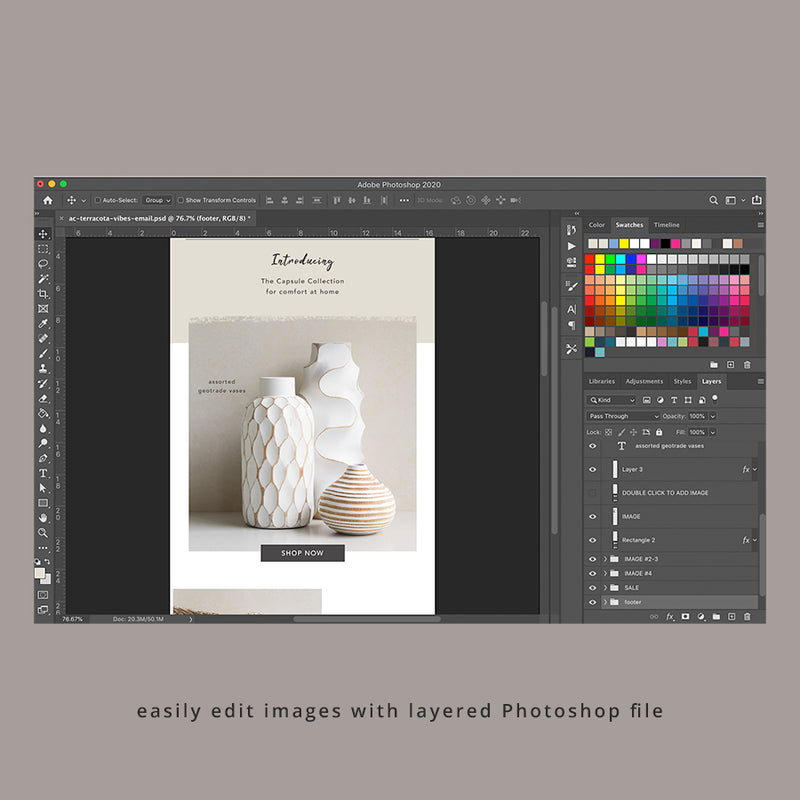 easy edit email template